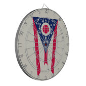 Ohio-vlag: De Buckeye State-banner Dartbord (Voorkant Links)