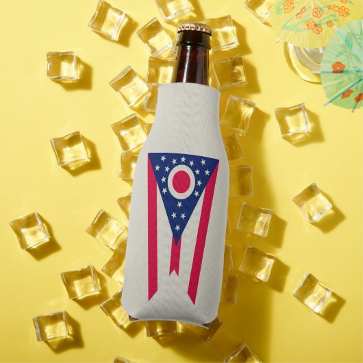 Ohio-vlag: De Buckeye State-banners Flesjeskoeler (Insitu Zomer)