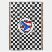 Ohio vlag deken (Voorkant Verticaal)