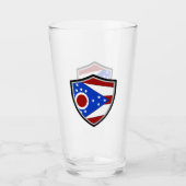 Ohio vlag glas (Voorkant)