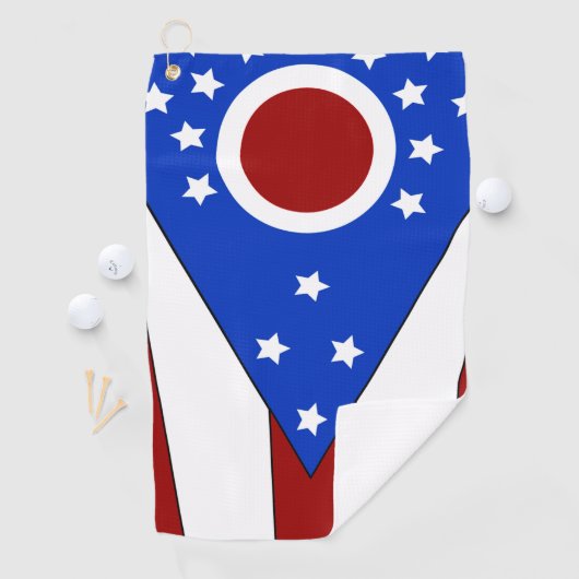 Ohio vlag golfhanddoek (Insitu)