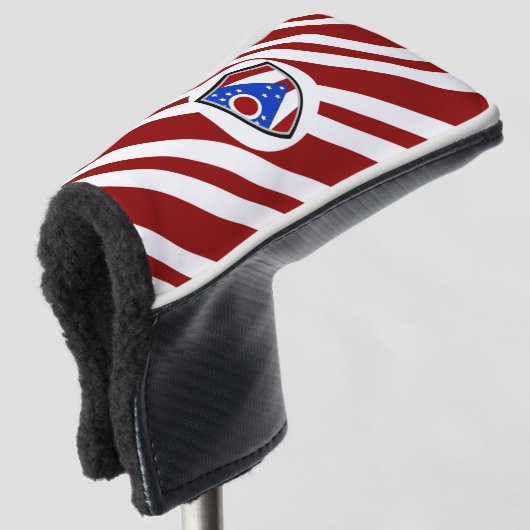 Ohio vlag golfheadcover (3/4 voorkant)