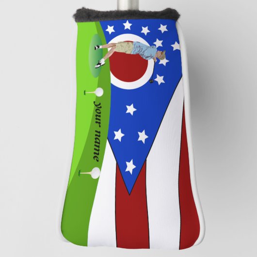 Ohio vlag golfheadcover (Draai 90)