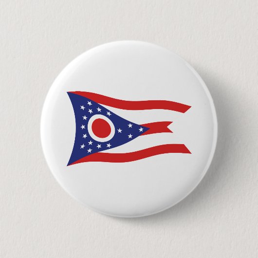 Ohio Vlag Knop Ronde Button 5,7 Cm (Voorkant)