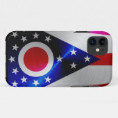 Ohio-vlag; metaal-blik iPhone 5 Hoesje (Achterkant (horizontaal))