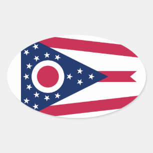 Ohio vlag ovale sticker
