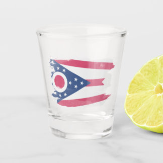Ohio vlag penseelstreek, Ohio vlag Shot Glas