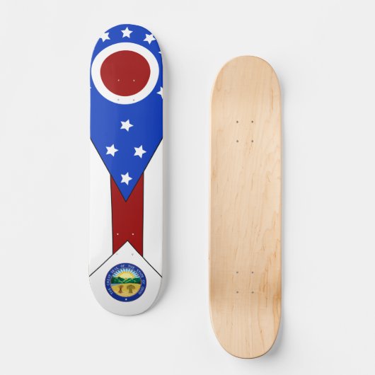 Ohio vlag persoonlijk skateboard (Voorkant)