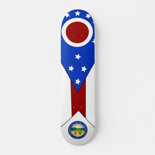 Ohio vlag persoonlijk skateboard (Voorkant)