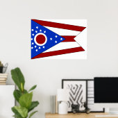 Ohio vlag poster (Thuiskantoor)