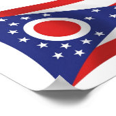 Ohio Vlag Poster Afdruk (Hoek)