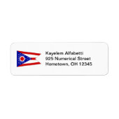 Ohio vlag retour adres label (Voorkant)