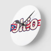 Ohio-vlag ronde klok (Hoek)