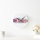 Ohio-vlag ronde klok (Huis)