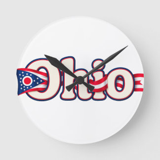 Ohio-vlag ronde klok