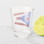 Ohio vlag shot glas (Achterkant)