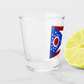 Ohio vlag shot glas (Links)