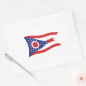 Ohio Vlagsticker Ovale Sticker (Envelop)