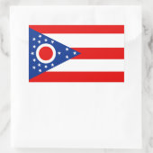 Ohio Volledige vlag Rechthoekige Sticker (Tas)