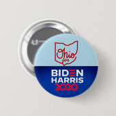 Ohio voor Biden Harris 2020 Ronde Button 5,7 Cm (Voorkant /achterkant)