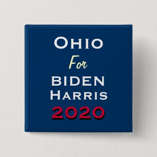 OHIO voor de Campagne BIDEN HARRIS 2020 Button (Voorkant)