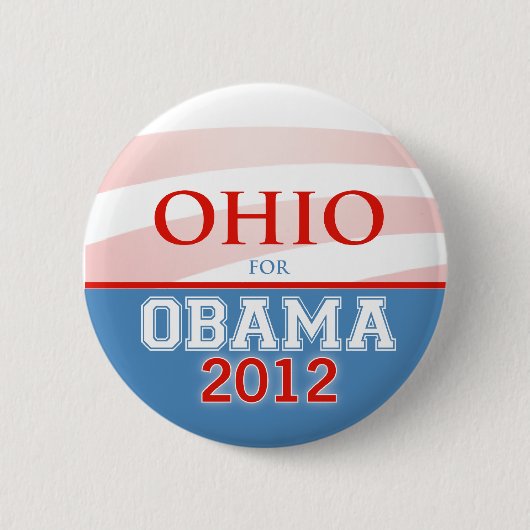 OHIO voor Obama 2012 Ronde Button 5,7 Cm (Voorkant)