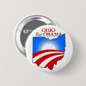 Ohio voor Obama Ronde Button 5,7 Cm (Voorkant /achterkant)