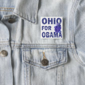 Ohio voor Obama Square Pinback Button (In situ)
