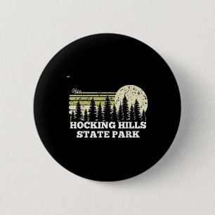Ohio Wandelen Hocking Hills State Park Bomen Natuu Ronde Button 5,7 Cm