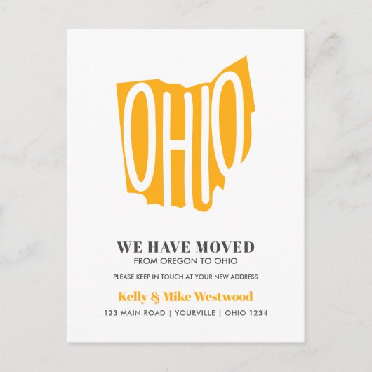 OHIO We hebben het nieuwe adres Nieuw Briefkaart s (Voorkant)