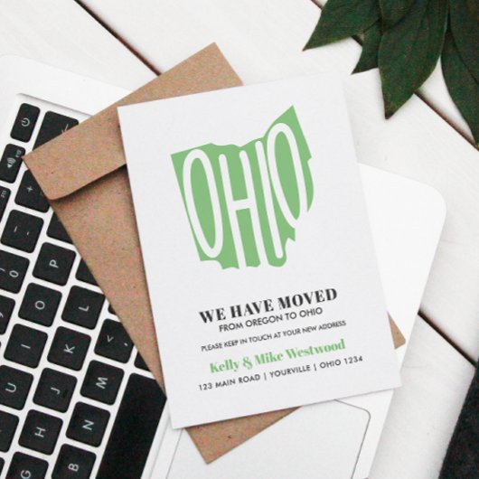 OHIO We hebben New address New Home verplaatst Briefkaart
