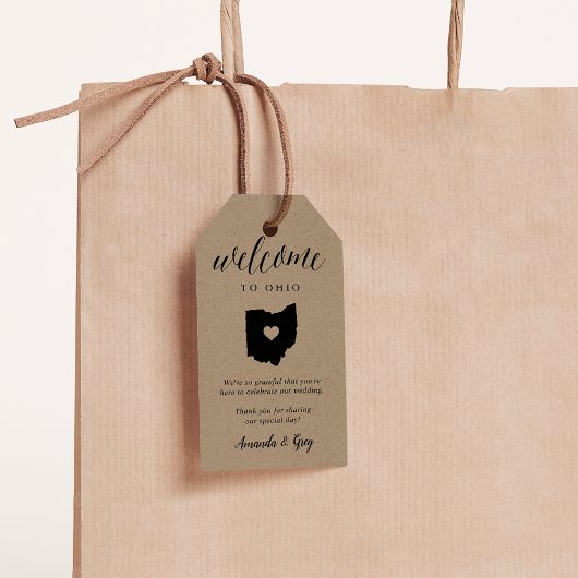 Ohio Wedding Welkom Cadeaulabel