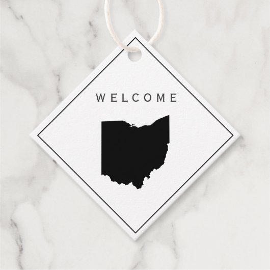 Ohio welkomsttas cadeau Label bruiloft weekend (Voorkant)