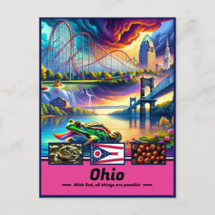 Ohio Wonders Iconische bezienswaardigheden Briefkaart