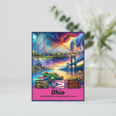 Ohio Wonders Iconische bezienswaardigheden Briefkaart (Staand voorkant)