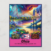 Ohio Wonders Iconische bezienswaardigheden Briefkaart (Voorkant)