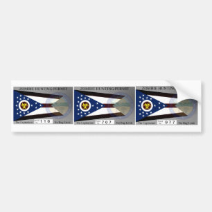 Ohio Zombie Hunting Permit Bumpersticker