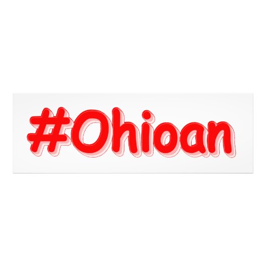 "#Ohioan " Cute Design. Canvas kopen Afdrukken Foto Afdruk (Voorkant)