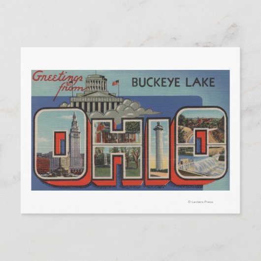OhioBuckeye LakeLarge Letter ScenesOhio Briefkaart (Voorkant)