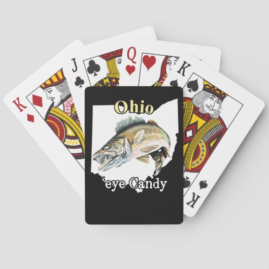 Ohio'Eye Snoep Fun Walleye Vist speelkaarten (Achterkant)