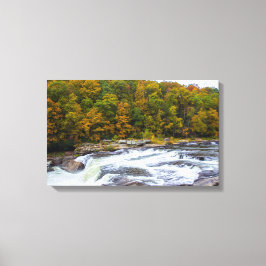Ohiopyle Herfsten, Pennsylvania Canvas Afdruk