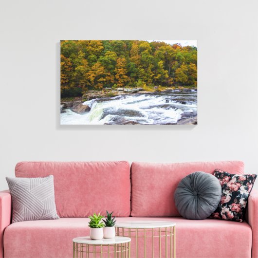 Ohiopyle Herfsten, Pennsylvania Canvas Afdruk (Insitu (Woonkamer))