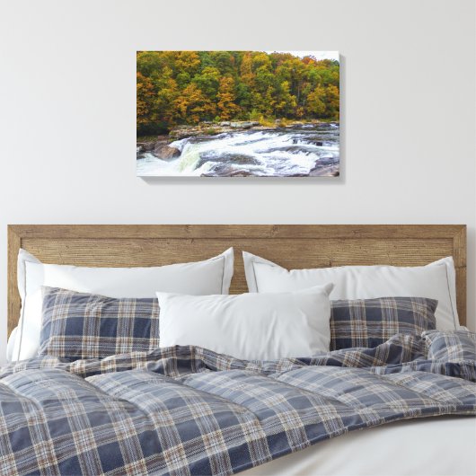 Ohiopyle Herfsten, Pennsylvania Canvas Afdruk (Insitu (Slaapkamer))
