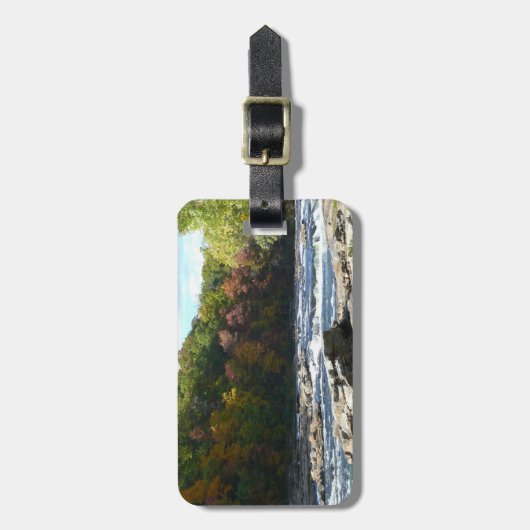 Ohiopyle Rapids in Herfst Pennsylvania Bagagelabel (Voorkant verticaal)