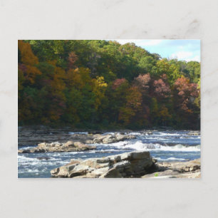 Ohiopyle Rapids in Herfst Pennsylvania Briefkaart