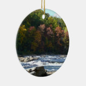 Ohiopyle Rapids in Herfst Pennsylvania Keramisch Ornament (Rechts)