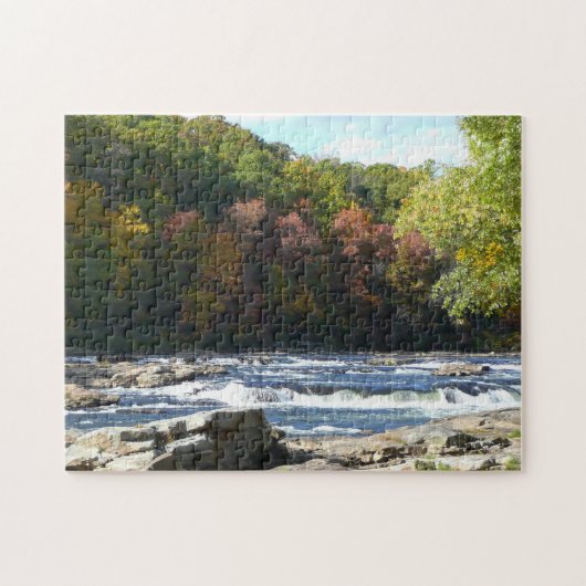 Ohiopyle Rapids in Herfst Pennsylvania Legpuzzel (Horizontaal)