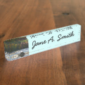 Ohiopyle Rapids in Herfst Pennsylvania Naambordje (Zijkant)