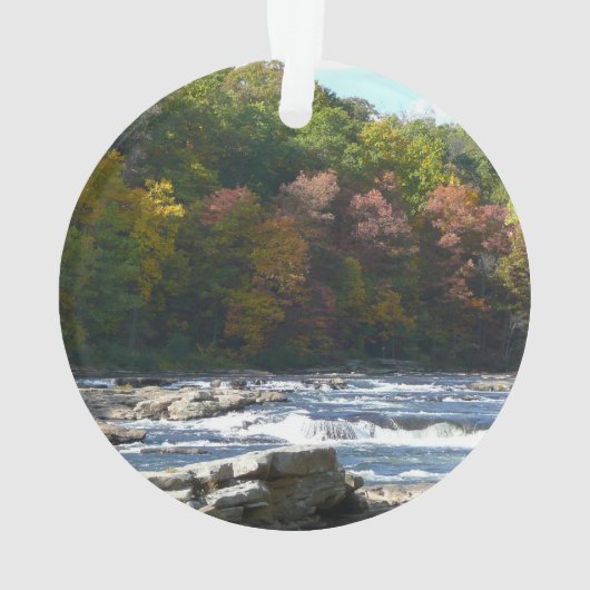 Ohiopyle Rapids in Herfst Pennsylvania Ornament (achterkant)