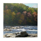 Ohiopyle Rapids in Herfst Pennsylvania Tegeltje (Voorkant)